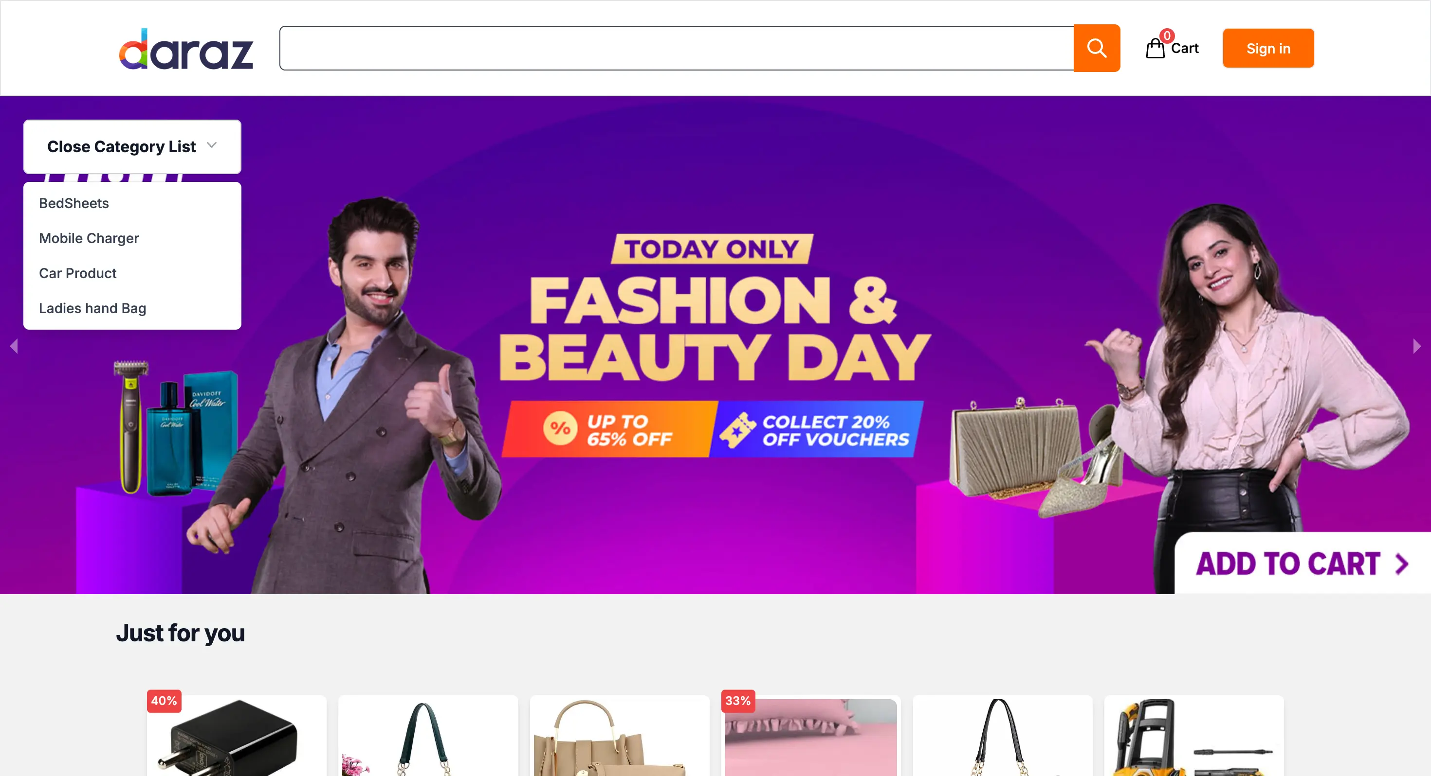 Daraz Ecommerce project image